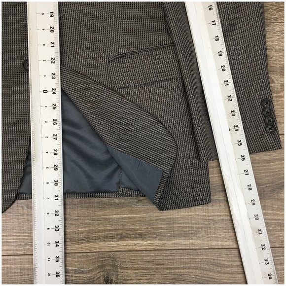 Joseph Abboud Mens Blazer Sport Coat Two Button Casual Jacket Size 40R Wool Silk - Picture 13 of 13